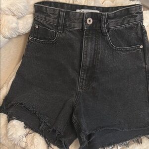 Zara Black Jean Shorts